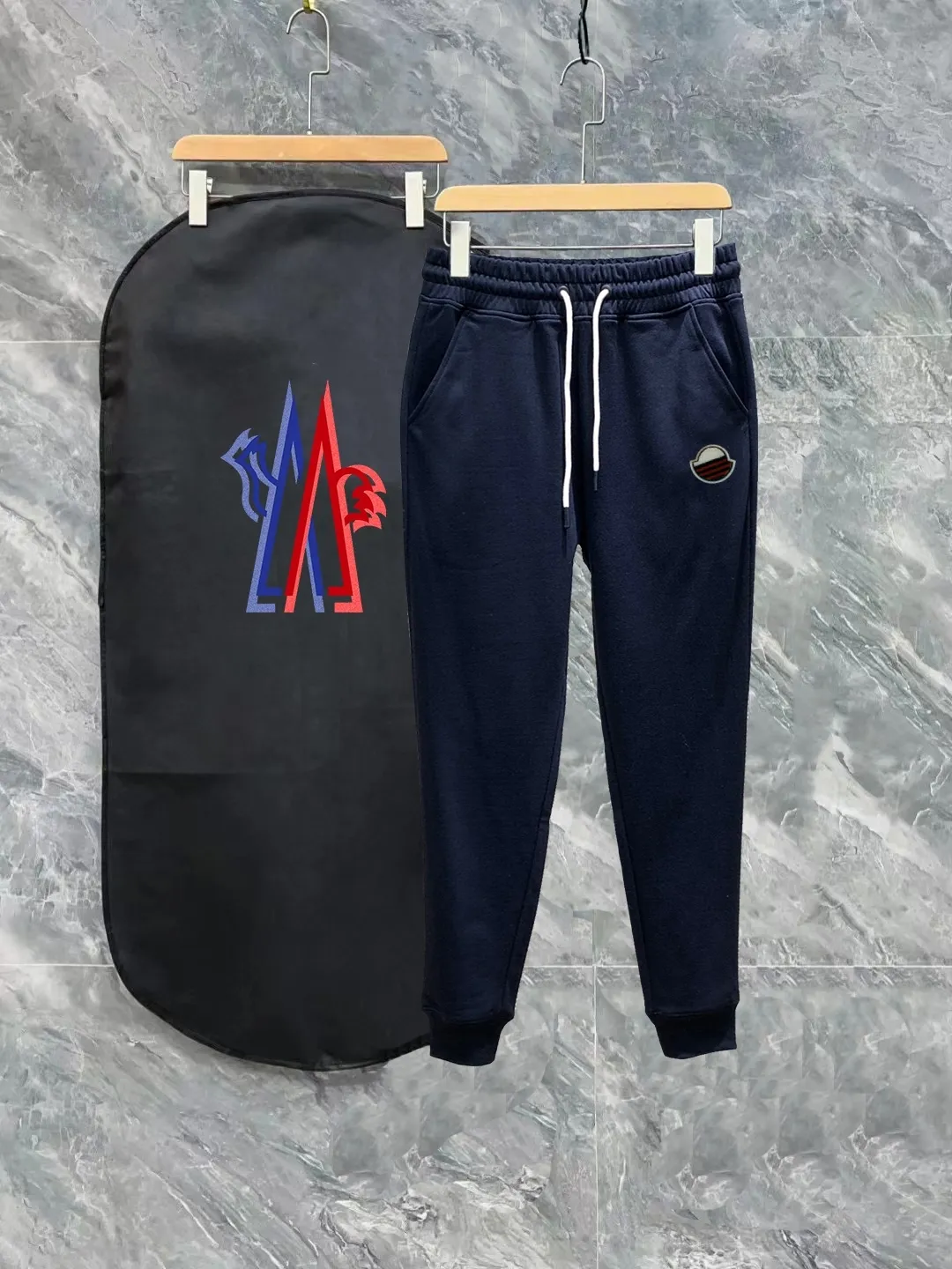 ✨Moncler Logo Factory 380g Black White ：Black Gray Size S-XL